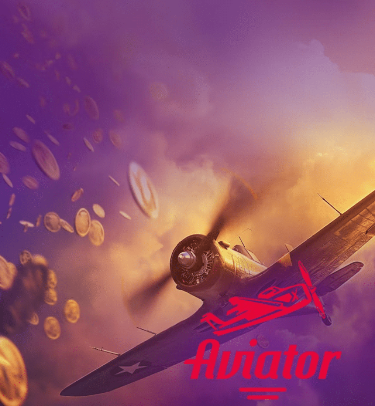 An Aeroplane and the Aviator crash game logo